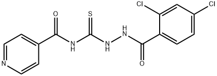 N-{[2-(2,4-dichlorobenzoyl)hydrazino]carbothioyl}isonicotinamide Struktur