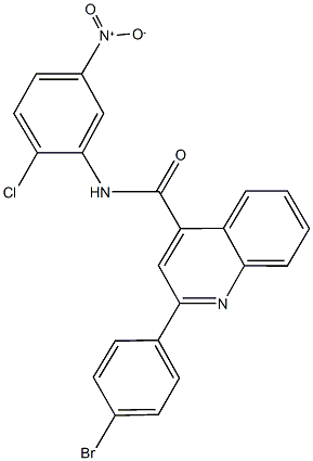 2-(4-bromophenyl)-N-{2-chloro-5-nitrophenyl}-4-quinolinecarboxamide Struktur