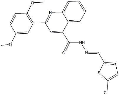 N'-[(5-chloro-2-thienyl)methylene]-2-(2,5-dimethoxyphenyl)-4-quinolinecarbohydrazide Struktur