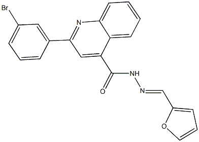 2-(3-bromophenyl)-N'-(2-furylmethylene)-4-quinolinecarbohydrazide Struktur