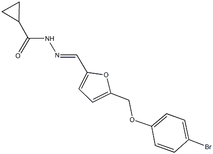 N'-({5-[(4-bromophenoxy)methyl]-2-furyl}methylene)cyclopropanecarbohydrazide Struktur