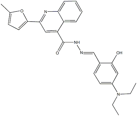 N'-[4-(diethylamino)-2-hydroxybenzylidene]-2-(5-methyl-2-furyl)-4-quinolinecarbohydrazide Struktur