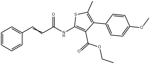 ethyl 2-(cinnamoylamino)-4-(4-methoxyphenyl)-5-methyl-3-thiophenecarboxylate Struktur