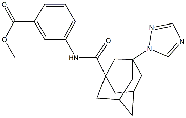 methyl 3-({[3-(1H-1,2,4-triazol-1-yl)-1-adamantyl]carbonyl}amino)benzoate Struktur