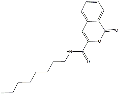 N-octyl-1-oxo-1H-isochromene-3-carboxamide Struktur