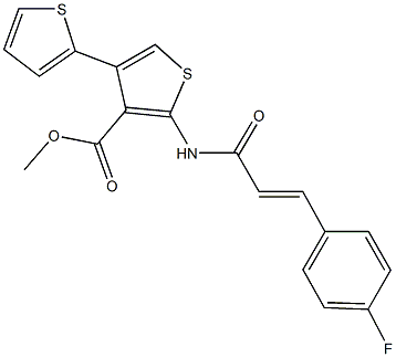 methyl 2-{[3-(4-fluorophenyl)prop-2-enoyl]amino}-4,1'-bithiophene-3-carboxylate Struktur