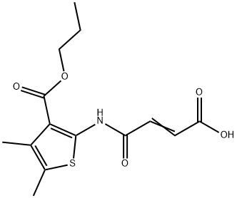 4-{[4,5-dimethyl-3-(propoxycarbonyl)-2-thienyl]amino}-4-oxo-2-butenoic acid Struktur