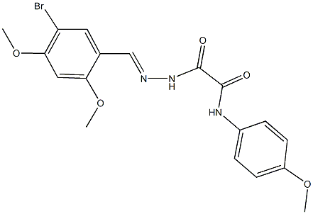 2-[2-(5-bromo-2,4-dimethoxybenzylidene)hydrazino]-N-(4-methoxyphenyl)-2-oxoacetamide Struktur