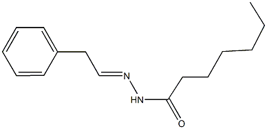 N'-(2-phenylethylidene)heptanohydrazide Struktur