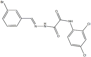 2-[2-(3-bromobenzylidene)hydrazino]-N-(2,4-dichlorophenyl)-2-oxoacetamide Struktur