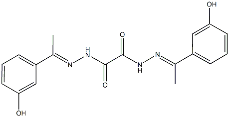 N'~1~,N'~2~-bis[1-(3-hydroxyphenyl)ethylidene]ethanedihydrazide Struktur