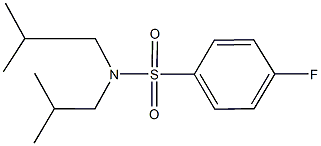 4-fluoro-N,N-diisobutylbenzenesulfonamide Struktur