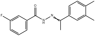 N'-[1-(3,4-dimethylphenyl)ethylidene]-3-fluorobenzohydrazide Struktur