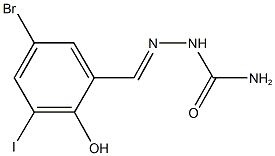 5-bromo-2-hydroxy-3-iodobenzaldehyde semicarbazone Struktur