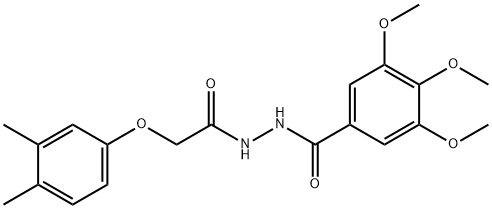 N'-[(3,4-dimethylphenoxy)acetyl]-3,4,5-trimethoxybenzohydrazide Struktur