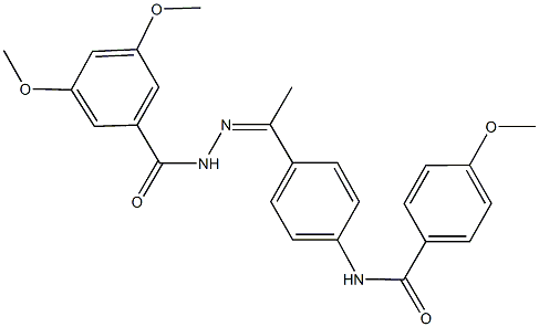 N-{4-[N-(3,5-dimethoxybenzoyl)ethanehydrazonoyl]phenyl}-4-methoxybenzamide Struktur