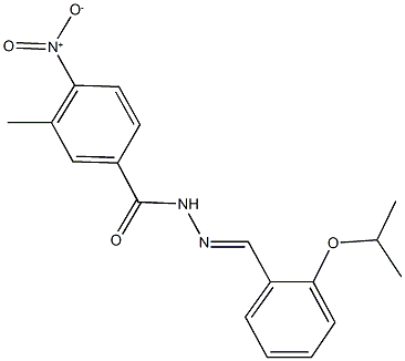 4-nitro-N'-(2-isopropoxybenzylidene)-3-methylbenzohydrazide Struktur