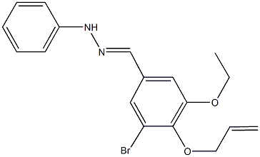 4-(allyloxy)-3-bromo-5-ethoxybenzaldehyde phenylhydrazone Struktur