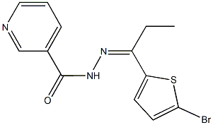 N'-[1-(5-bromo-2-thienyl)propylidene]nicotinohydrazide Struktur