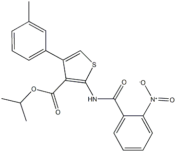 isopropyl 2-({2-nitrobenzoyl}amino)-4-(3-methylphenyl)thiophene-3-carboxylate Struktur