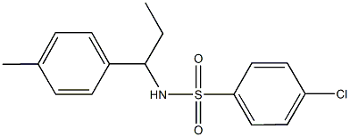 4-chloro-N-[1-(4-methylphenyl)propyl]benzenesulfonamide Struktur