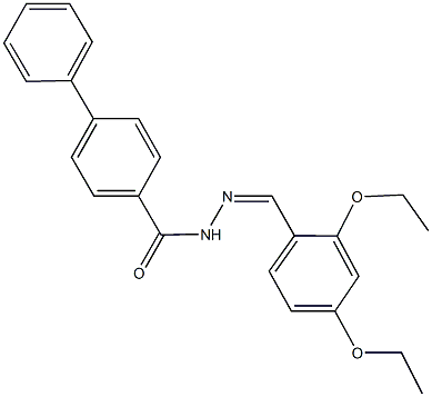 N'-(2,4-diethoxybenzylidene)[1,1'-biphenyl]-4-carbohydrazide Struktur