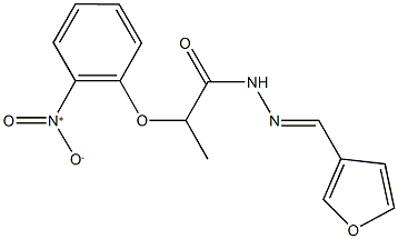 N'-(3-furylmethylene)-2-{2-nitrophenoxy}propanohydrazide Struktur