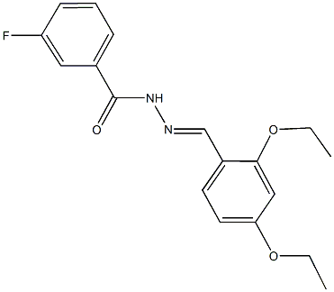 N'-(2,4-diethoxybenzylidene)-3-fluorobenzohydrazide Struktur