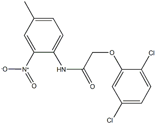 2-(2,5-dichlorophenoxy)-N-{2-nitro-4-methylphenyl}acetamide Struktur