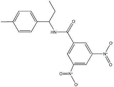 3,5-bisnitro-N-[1-(4-methylphenyl)propyl]benzamide Struktur