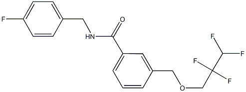 N-(4-fluorobenzyl)-3-[(2,2,3,3-tetrafluoropropoxy)methyl]benzamide Struktur