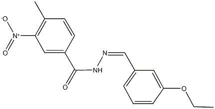 N'-(3-ethoxybenzylidene)-3-nitro-4-methylbenzohydrazide Struktur