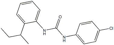 N-(2-sec-butylphenyl)-N'-(4-chlorophenyl)urea Struktur