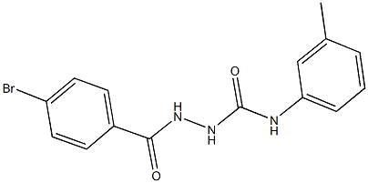 2-(4-bromobenzoyl)-N-(3-methylphenyl)hydrazinecarboxamide Struktur