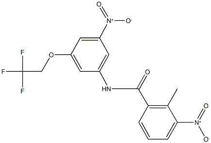 3-nitro-N-[3-nitro-5-(2,2,2-trifluoroethoxy)phenyl]-2-methylbenzamide Struktur