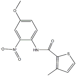 N-{2-nitro-4-methoxyphenyl}-3-methylthiophene-2-carboxamide Struktur