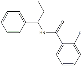 2-fluoro-N-(1-phenylpropyl)benzamide Struktur