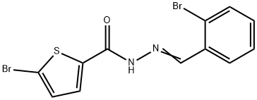 5-bromo-N'-(2-bromobenzylidene)-2-thiophenecarbohydrazide Struktur