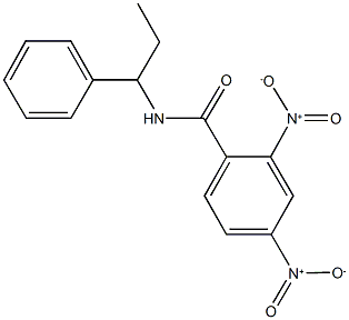 2,4-dinitro-N-(1-phenylpropyl)benzamide Struktur