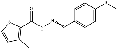 3-methyl-N'-[4-(methylsulfanyl)benzylidene]-2-thiophenecarbohydrazide Struktur