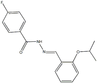 4-fluoro-N'-(2-isopropoxybenzylidene)benzohydrazide Struktur