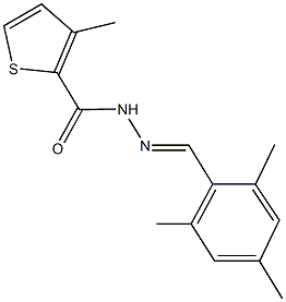 N'-(mesitylmethylene)-3-methyl-2-thiophenecarbohydrazide Struktur