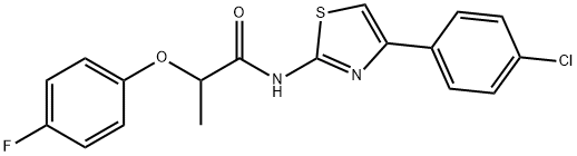 N-[4-(4-chlorophenyl)-1,3-thiazol-2-yl]-2-(4-fluorophenoxy)propanamide Struktur