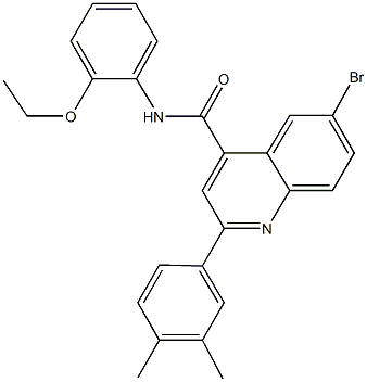 6-bromo-2-(3,4-dimethylphenyl)-N-(2-ethoxyphenyl)quinoline-4-carboxamide Struktur