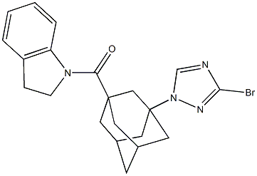 1-{[3-(3-bromo-1H-1,2,4-triazol-1-yl)-1-adamantyl]carbonyl}indoline Struktur