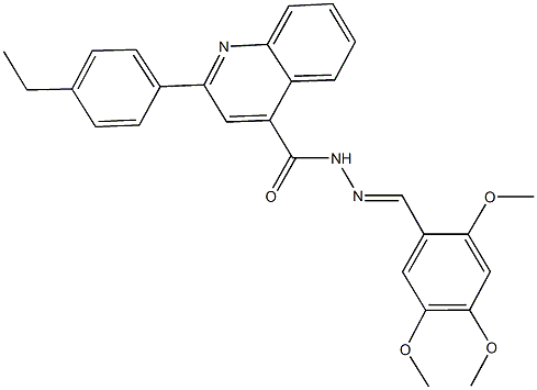 2-(4-ethylphenyl)-N'-(2,4,5-trimethoxybenzylidene)-4-quinolinecarbohydrazide Struktur