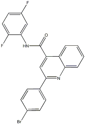 2-(4-bromophenyl)-N-(2,5-difluorophenyl)-4-quinolinecarboxamide Struktur