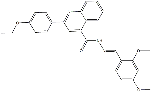 N'-(2,4-dimethoxybenzylidene)-2-(4-ethoxyphenyl)-4-quinolinecarbohydrazide Struktur