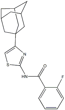 N-[4-(1-adamantyl)-1,3-thiazol-2-yl]-2-fluorobenzamide Struktur