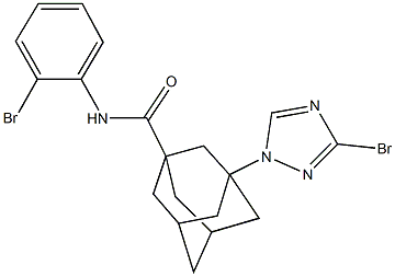 N-(2-bromophenyl)-3-(3-bromo-1H-1,2,4-triazol-1-yl)-1-adamantanecarboxamide Struktur